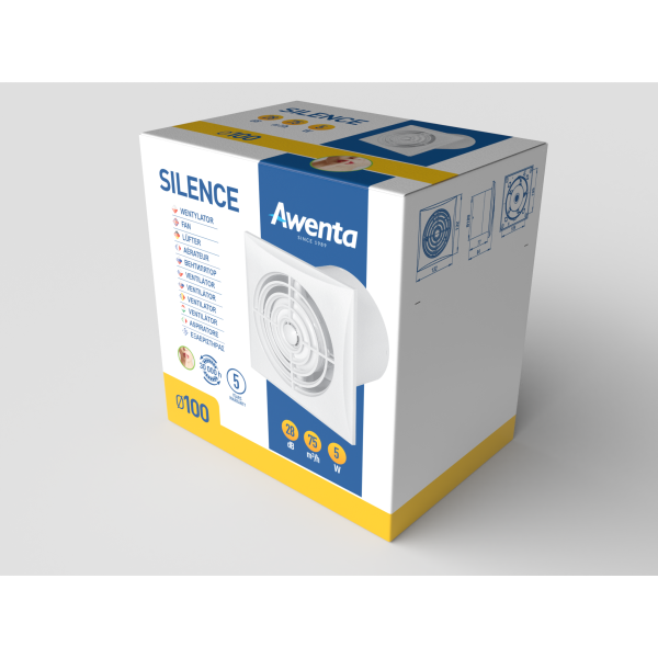 Витяжний вентилятор Awenta Slience WZ100 - белый