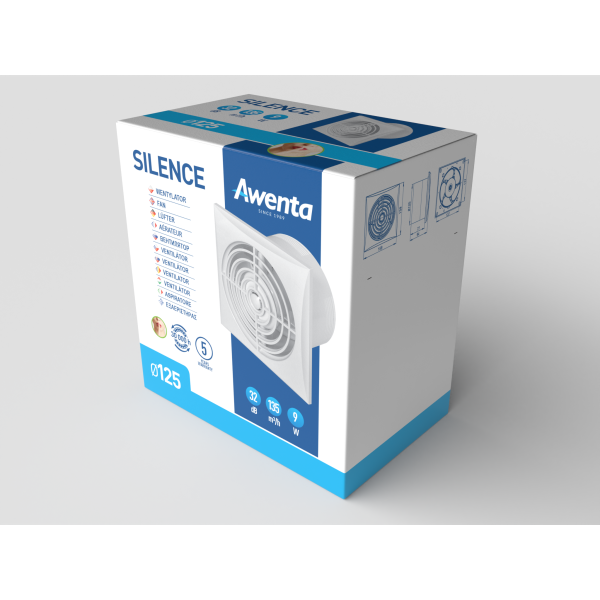 Витяжний вентилятор Awenta Slience WZ125 - белый