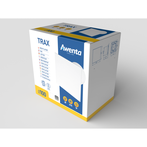 Вытяжной вентилятор Awenta Trax WTB100 - белый