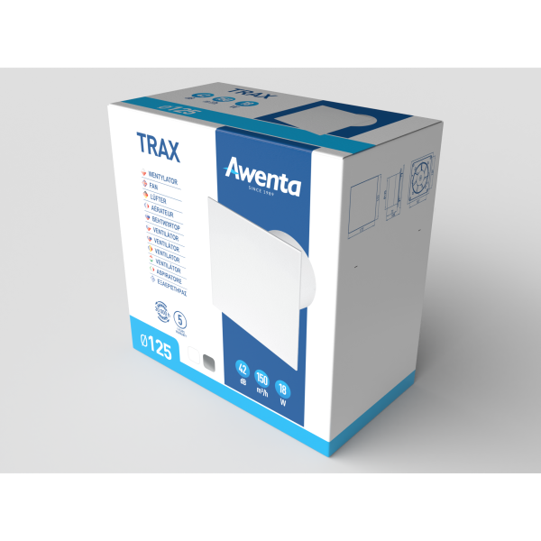 Вытяжной вентилятор Awenta Trax WTB125 - белый